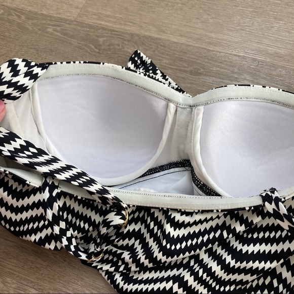 2BAMBOO Twist Underwire Tankini Swim Top Zig Zag Print - Picture 11 of 13